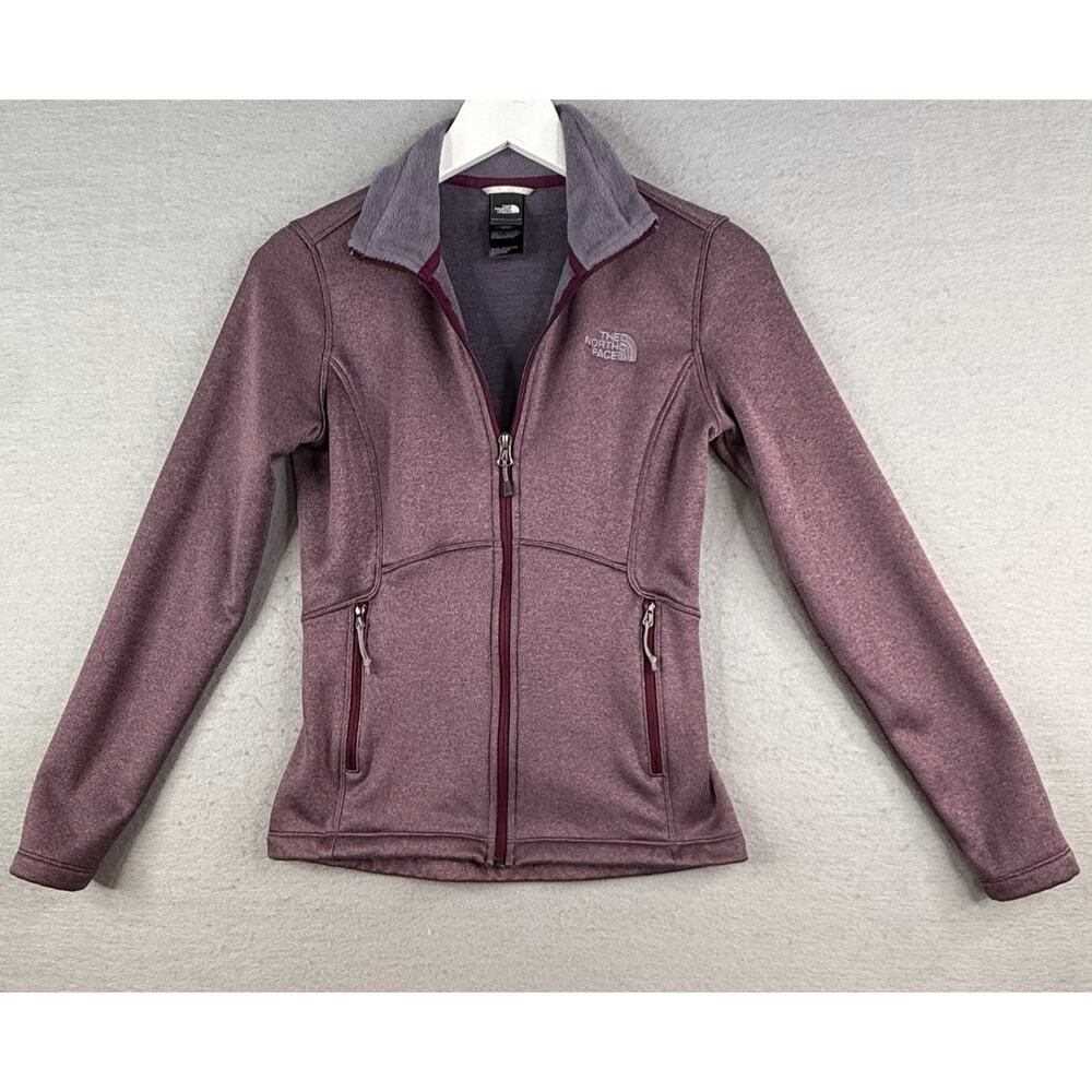 The North Face Agave Full Zip Jacket Womens Sz XS Purple Fleece Lightwweight‎